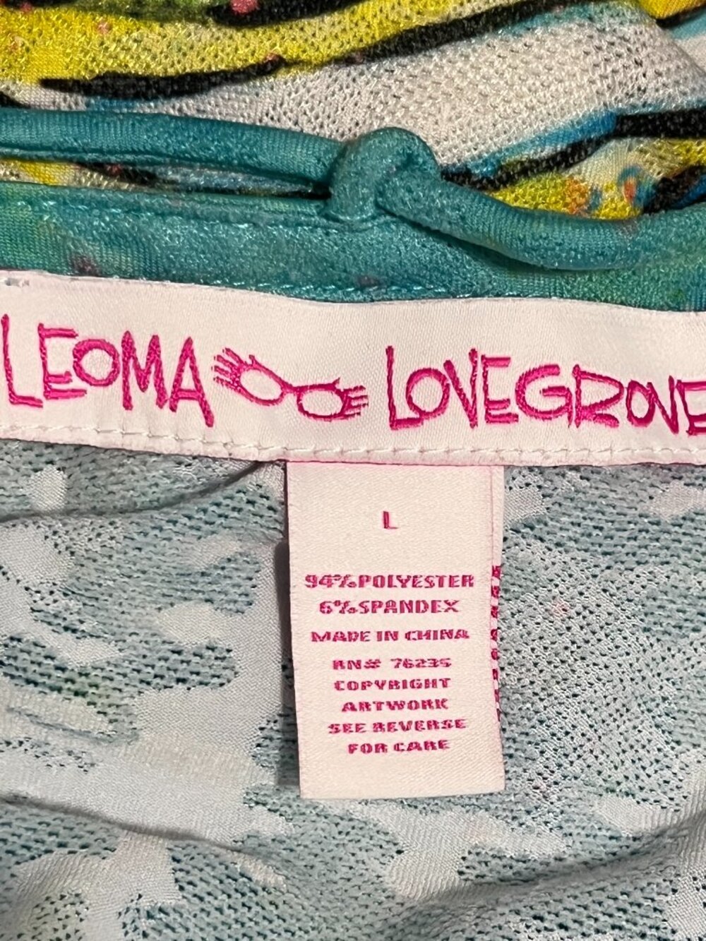 Leoma Lovegrove Tropical Fish Coverup Dress L Resort Beach AOP Vacation Island - Picture 6 of 7